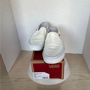 white slip on vans